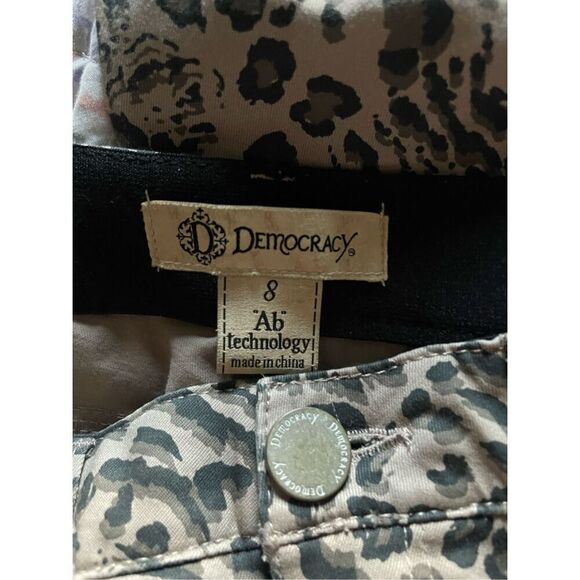 Democracy Ab Women's Mid-Rise Animal Print Skinny Leg Jeans Size 8 - Picture 9 of 10